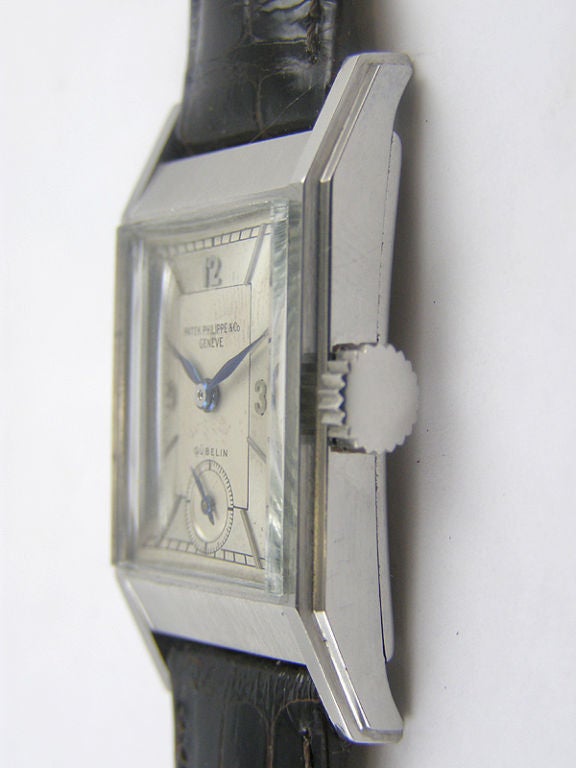 Patek Philippe Stainless Steel Rectangle 1938 Art Deco