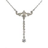 Antique Platinum 
Diamond Necklace