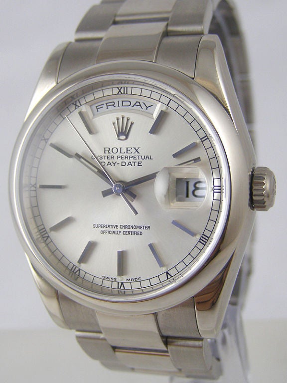 Rolex 18K WG Day Date Presidential circa 2001