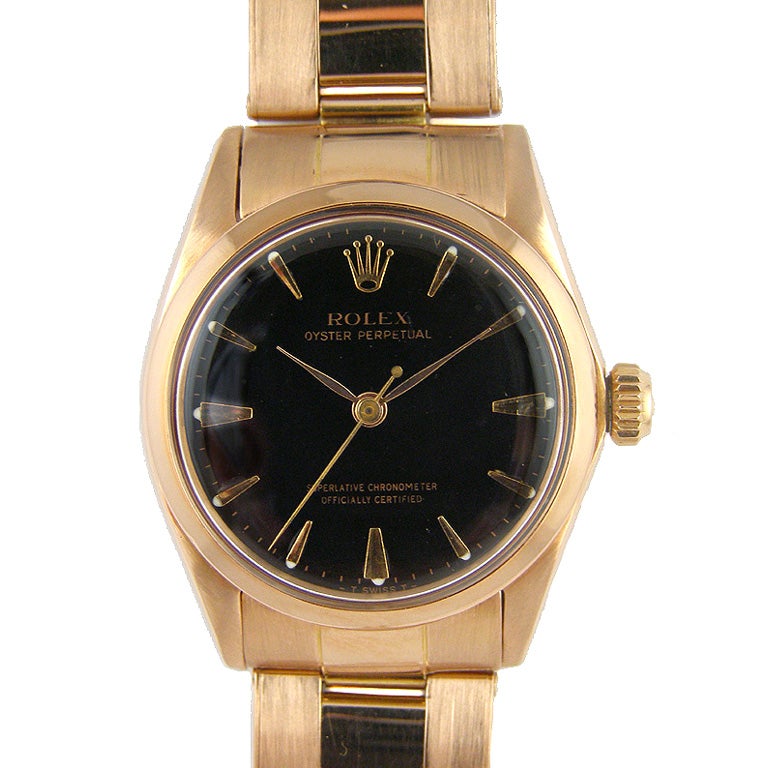 Rolex 18K PG Oyster Perpetual Midsize c. 1958