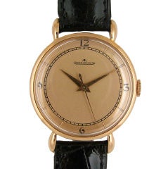 Jaeger Lecoultre 18K PG oversize dress model circa 1940's