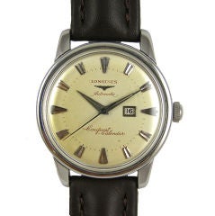 Used Longines SS 35mm case "Conquest Calendar" Automatic c.1960