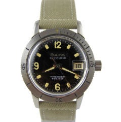 Retro Bulova Stainless Steel Diver's Watch c.1960