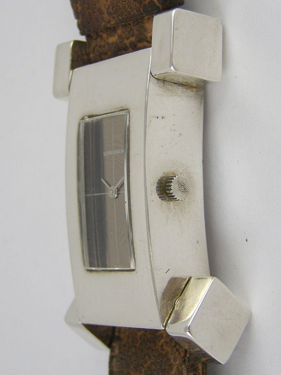 Longines Sterling Silver Serge Mazon design circa early 1970's.