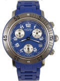 Hermes SS Blue Rubber Clipper Plongeur chronograph