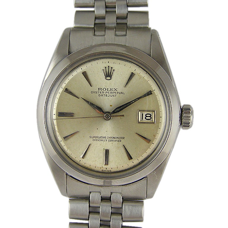 Rolex Stainless Steel Datejust ref# 1603  c. 1965