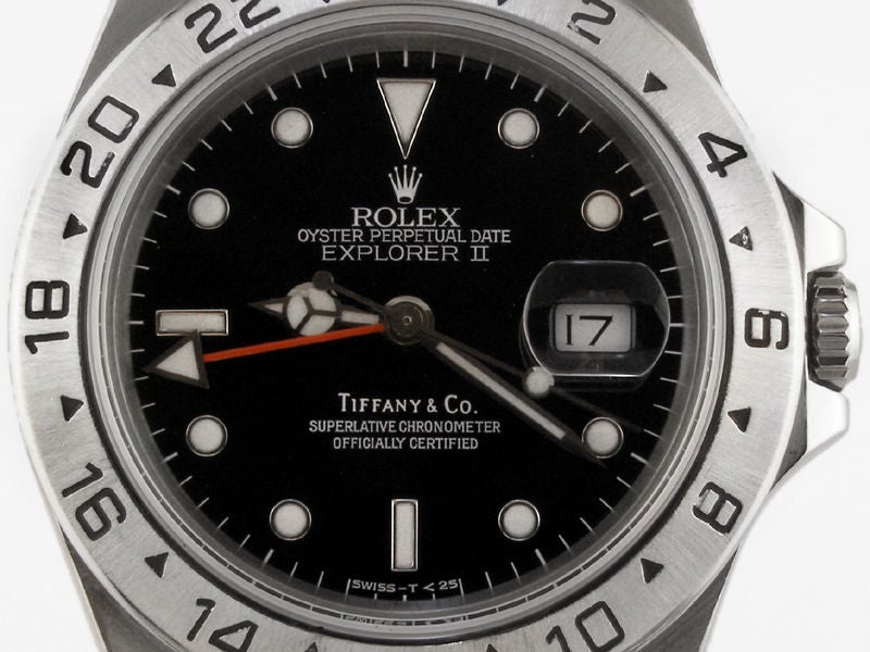 Rolex SS Explorer II ref #16570 Tiffany & Co c. 1991