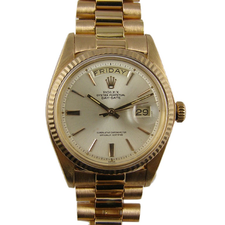 Rolex 18K Rose Gold Day Date President 1976 at 1stDibs