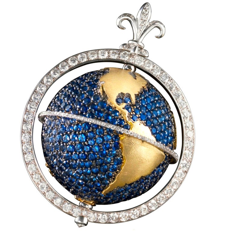 Capvt Mvndi Sapphire Globe For Sale