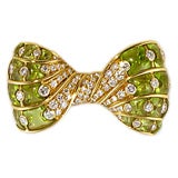 Bulgari Peridot Bow Brooch