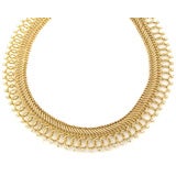 Ostier Gold and Diamond Collar Necklace