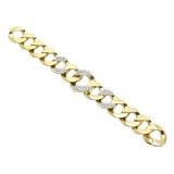 Cartier Gold and Diamond Link Bracelet