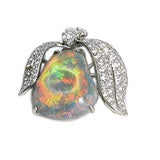 Ruser Opal Pear Brooch