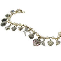 Antique Deco Charm Bracelet