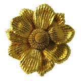 Large Gold Flower Pin