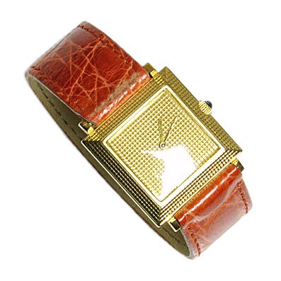 Boucheron Gold with Orange Band Watch
