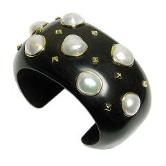 Trianon Wood and Pearl Cuff