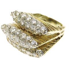 Gold and Diamond Tiered Ring