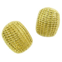 David Webb Gold Armadillo Earrings