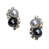 Pearl and Diamond Earrings