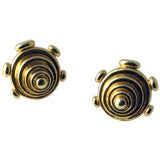 Cartier Cipullo Gold Target Earclips 1972