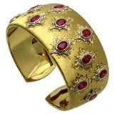 Buccellati Ruby and Diamond Cuff Bracelet