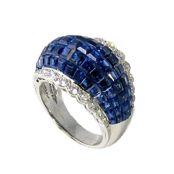 VCA Sapphire and Diamond Mystery Set Ring