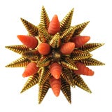 Tiffany Coral and Gold Sea Urchin Brooch