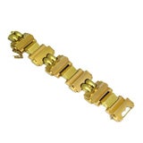 Two Tone Gold Retro Bracelet