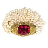 Pearl and Rubellite Bracelet