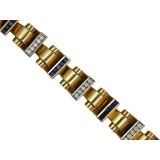 Tiffany Gold with Sapphire and Diamond Retro Bracelet