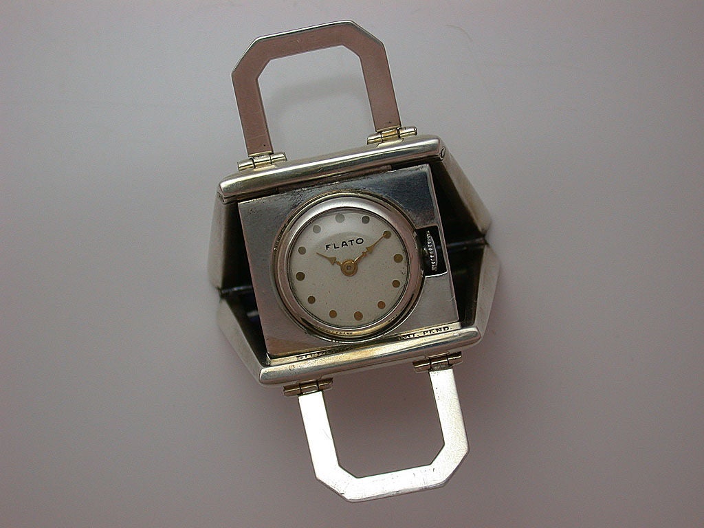 PAUL FLATO Sterling Silver "Purse" Purse Watch