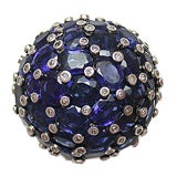 Sapphire and Diamond "Berry" Ring