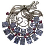 Raymond Yard Sapphire Spray Brooch