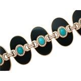 Stylish Black Onyx & Diamond Bracelet