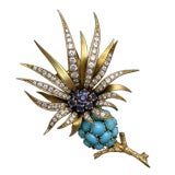 Sterlé Paris Turquoise Pineapple Brooch