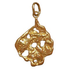 Jean Mahie 22kt Gold Abstract Charm