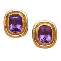 Tiffany Paloma Picasso 18kt Gold & Amethyst Earclips