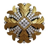 David Webb Gold and Diamond Maltese Cross Brooch