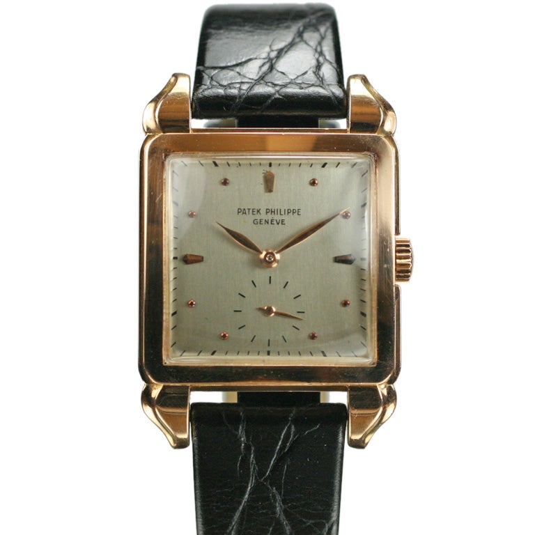 Patek Philippe Ref. 2424 Retro-Uhr aus 18 Karat Roségold