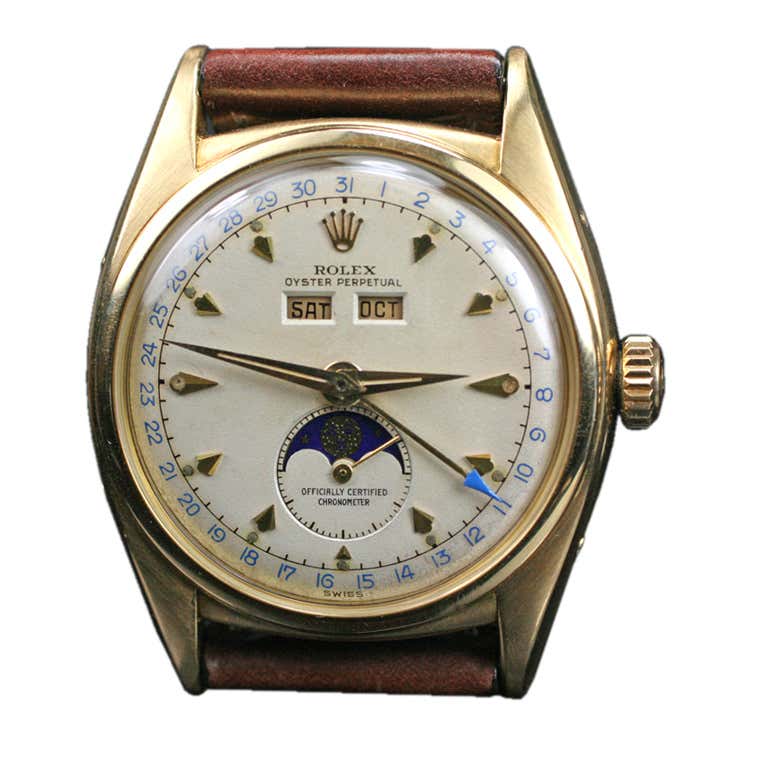 Rolex Oyster Perpetual Triple Date Moonphase Ref 6062 at 1stDibs Rolex Oyster Perpetual Triple Date Moonphase Ref 6062 at 1stDibs