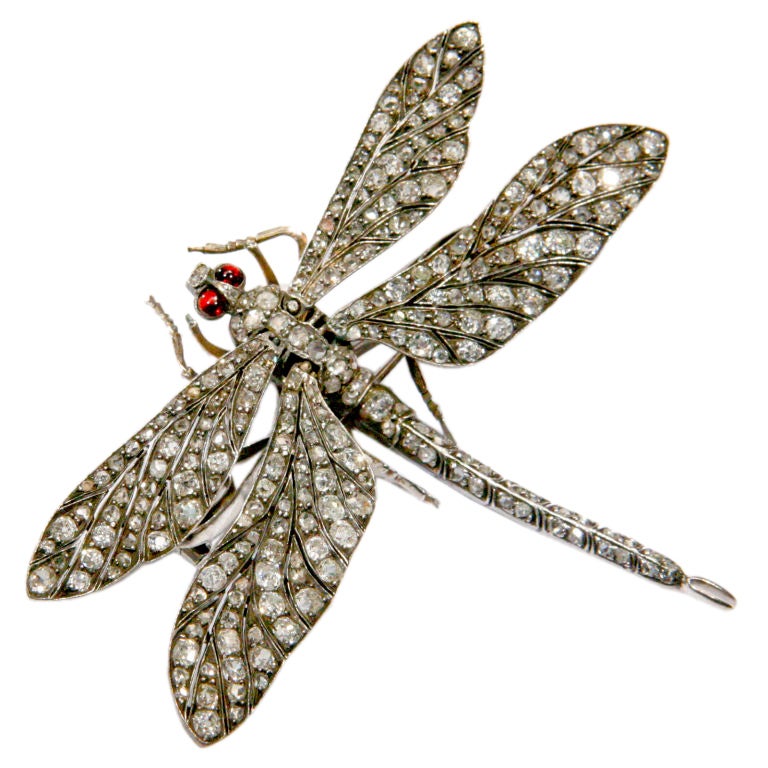 DIAMOND DRAGONFLY BROOCH