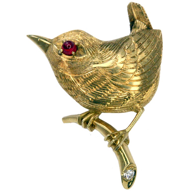 CARTIER GOLD BABY CHICK BROOCH