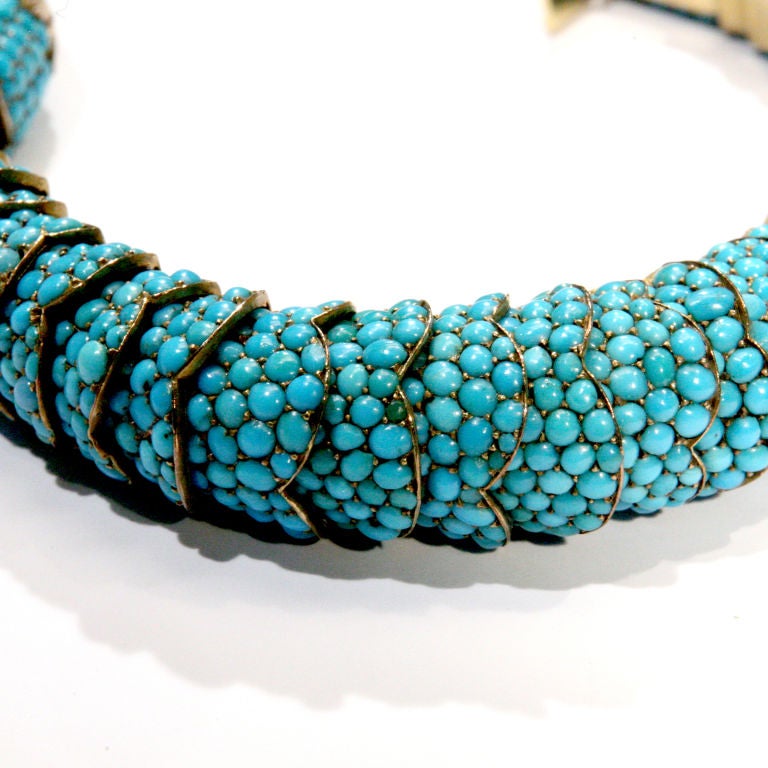 Antique Turquoise Serpent Bracelet 1