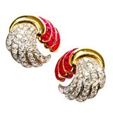Ruby & Diamond Earrings 