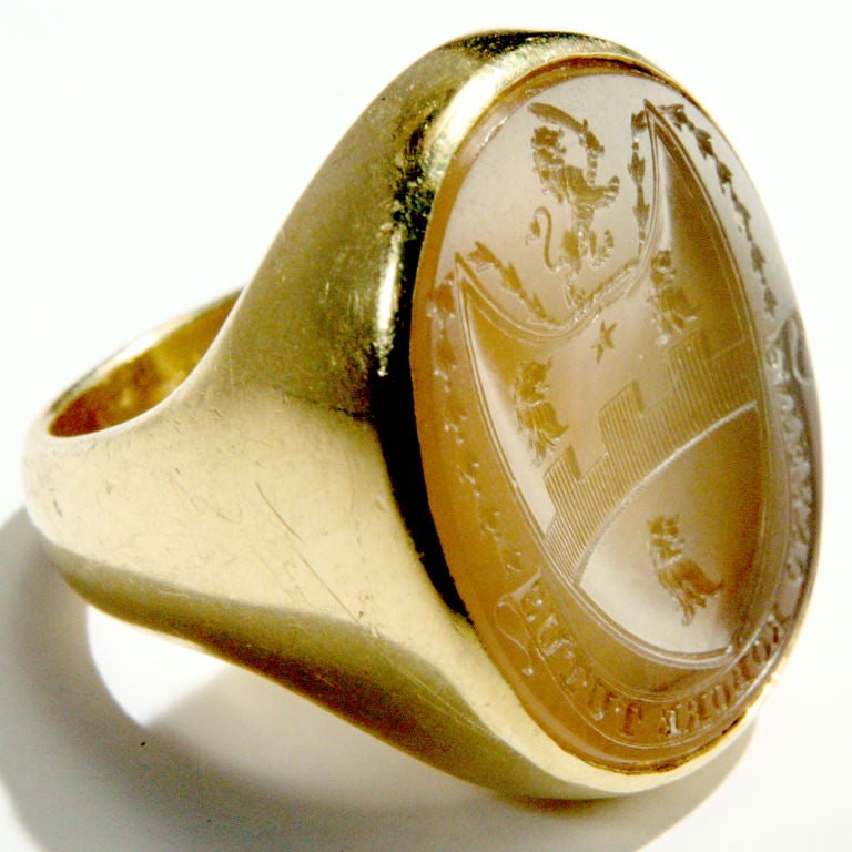 English Crest Seal Ring