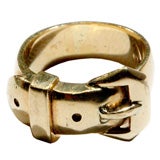 Antique GOLD BUCKLE RING