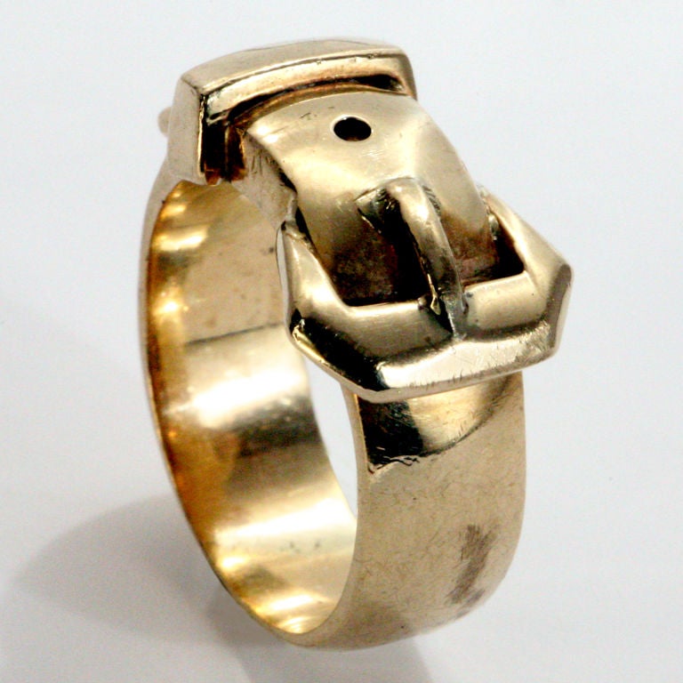 ANTIQUE GOLD BUCKLE RING
