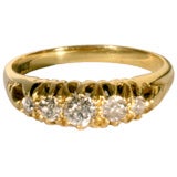 ANTIQUE DIAMOND 5-STONE RING 1