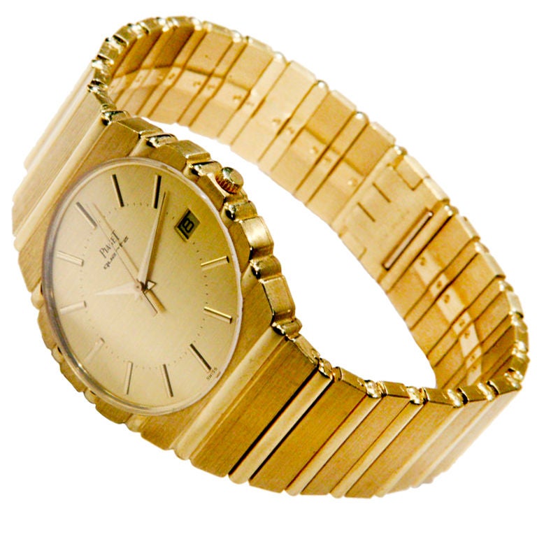 Piaget Tiffany & Co. Yellow Gold Polo Date Quartz Wristwatch
